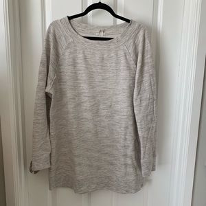 Caslon Space Dye Beige Tunic Sweatshirt XL